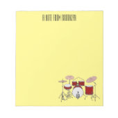 Bloc-note Illustration de kit de batterie (Devant)