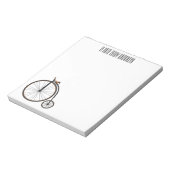 Bloc-note Illustration de la bande dessinée de vélo à grande (Tourné)