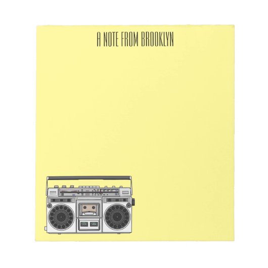 Bloc-note Illustration de la bande dessinée radio (Devant)