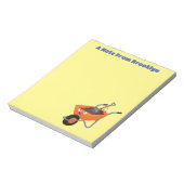 Bloc-note Illustration de la brouette en brouette orange trè (Tourné)