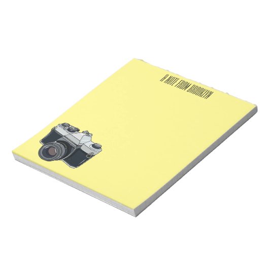 Bloc-note Illustration de la caméra (Tourné)