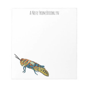 Bloc-note Illustration de la caricature de la sauterelle en