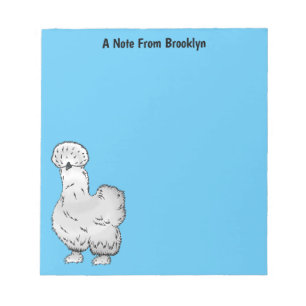 Bloc-note Illustration de la caricature du poulet Silkie