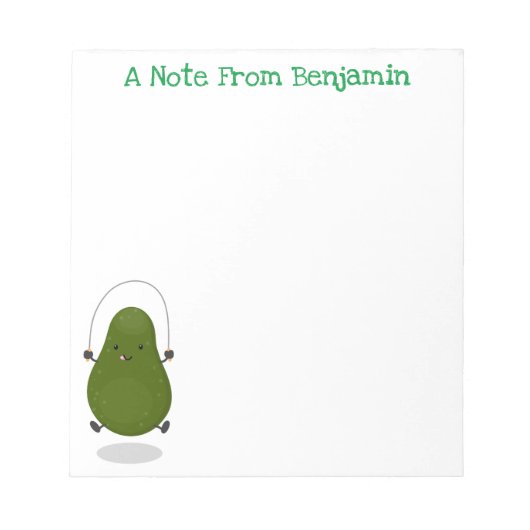 Bloc-note Illustration de la corde à sauter à l'avocat migno (Devant)