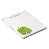 Bloc-note Illustration de la feuille de limon (Incliné)