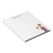 Bloc-note Illustration de la fille de basket-ball et titre p (Incliné)