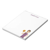 Bloc-note Illustration de la fille de basket-ball et titre p (Tourné)