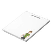 Bloc-note Illustration de la fille de soccer et titre person (Tourné)