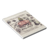 Bloc-note Illustration de la fleur d'insectes botaniques du (Incliné)