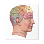 Bloc-note Illustration de la fonction cérébrale vintage (Devant)