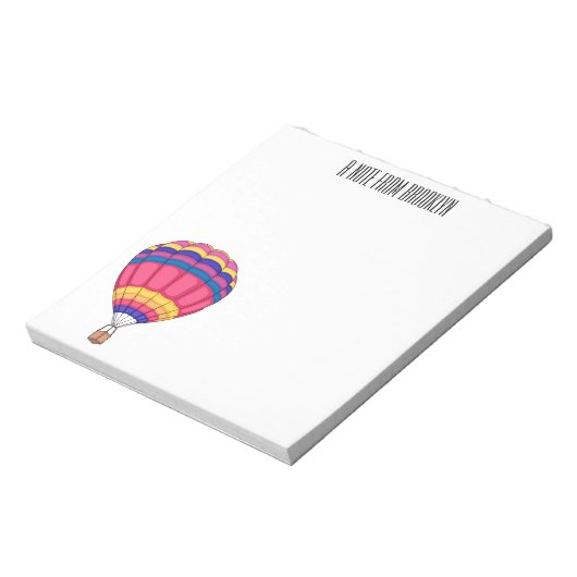 Bloc-note Illustration de la montgolfière (Tourné)