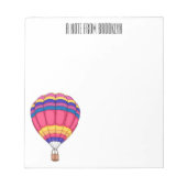Bloc-note Illustration de la montgolfière (Devant)