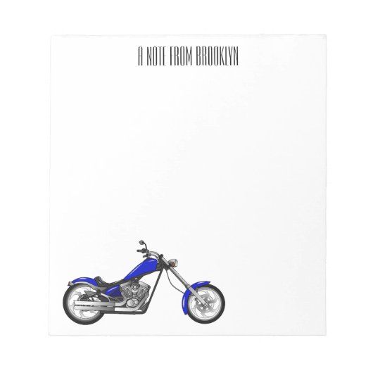 Bloc-note Illustration de la moto à hélico (Devant)