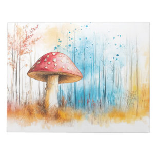 Bloc-note Illustration de la nature des champignons Dessin c