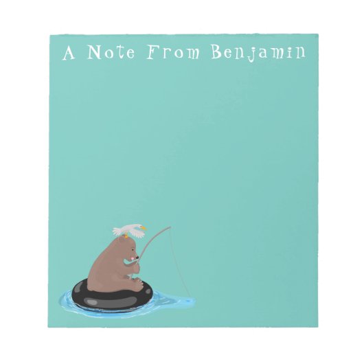 Bloc-note Illustration de la pêche de l'ourson mou (Devant)