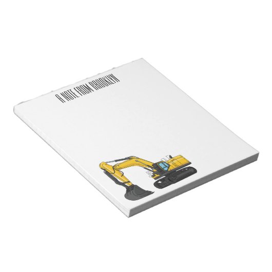 Bloc-note Illustration de la pelle Crawler (Incliné)