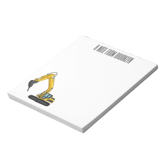Bloc-note Illustration de la pelle de rupture (Tourné)