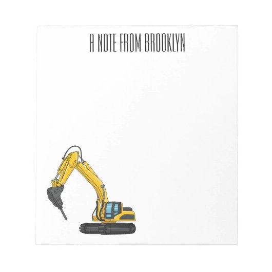 Bloc-note Illustration de la pelle de rupture (Devant)