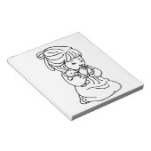 Bloc-note Illustration de la prière des filles (Incliné)