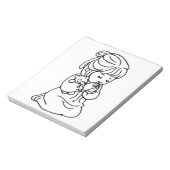 Bloc-note Illustration de la prière des filles (Tourné)