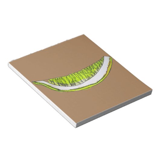 Bloc-note Illustration de l'aquarelle de fruit en tranches d (Incliné)