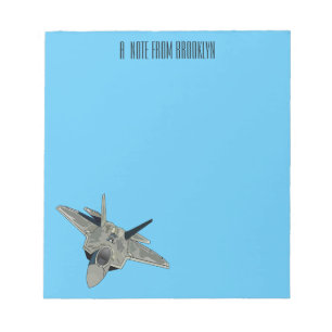 Bloc-note Illustration de l'avion de chasse