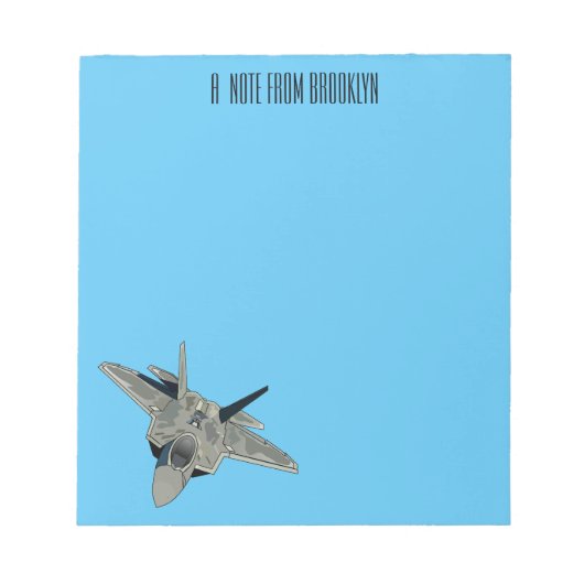 Bloc-note Illustration de l'avion de chasse (Devant)