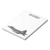 Bloc-note Illustration de l'avion de chasse (Tourné)