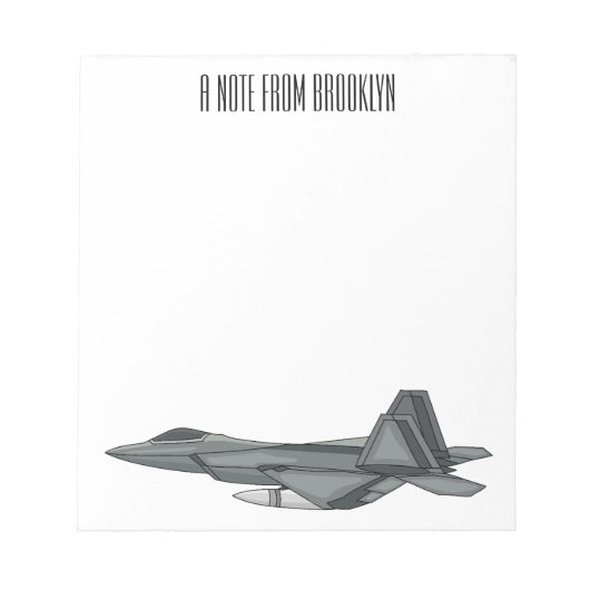Bloc-note Illustration de l'avion de chasse (Devant)