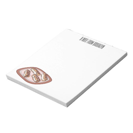 Bloc-note Illustration de l'éclair de chocolat (Tourné)