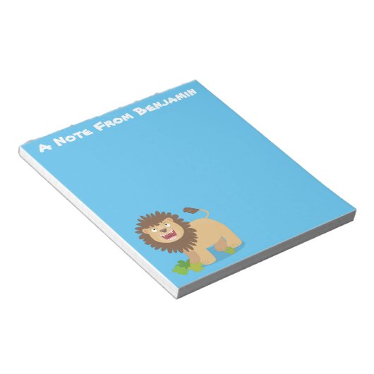 Bloc-note Illustration de l'effervescence de lions heureux (Incliné)