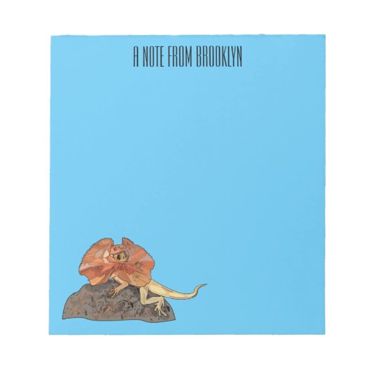 Bloc-note Illustration de lézard à col frisé (Devant)