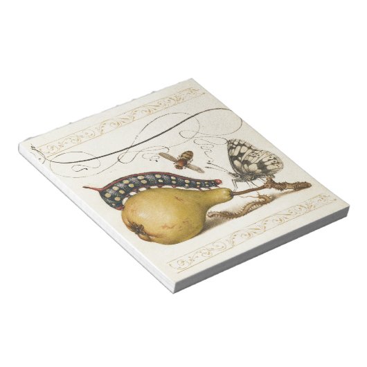 Bloc-note Illustration de l'insecte du fruit du papillon (Incliné)