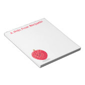 Bloc-note Illustration de litchee rose mignon (Incliné)