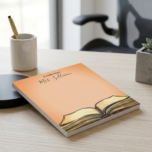 Bloc-note Illustration de livre ouvert Cadeau pour enseignan