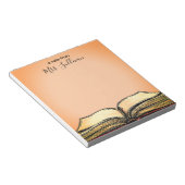 Bloc-note Illustration de livre ouvert Cadeau pour enseignan (Incliné)