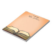Bloc-note Illustration de livre ouvert Cadeau pour enseignan (Tourné)