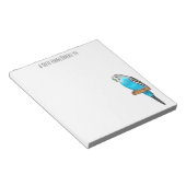 Bloc-note Illustration de l'oiseau bleu budgerigar (Incliné)
