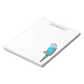 Bloc-note Illustration de l'oiseau bleu budgerigar (Tourné)