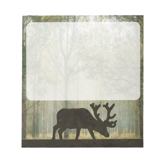 Bloc-note Illustration de l'orignal en forêt (Devant)