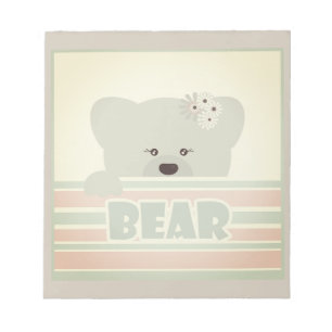 Bloc-note Illustration de l'ours en peluche pour enfants