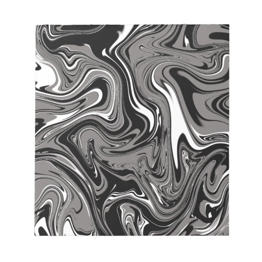 Bloc-note Illustration de marbre abstrait Noir (Devant)