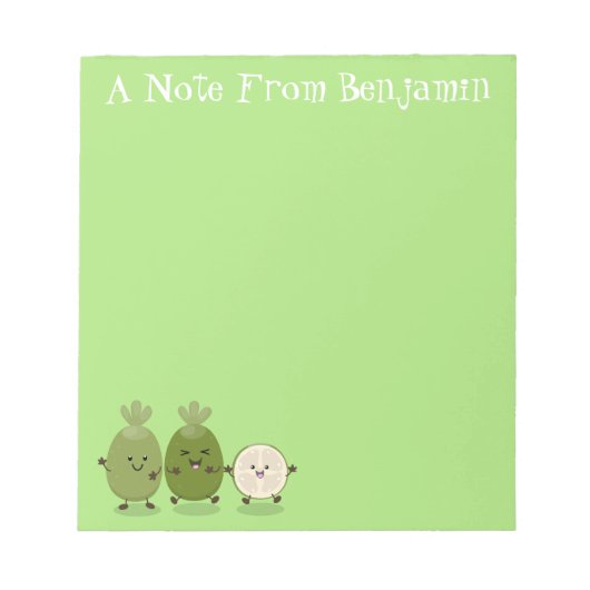 Bloc-note Illustration de mignonne guava feijoa (Devant)