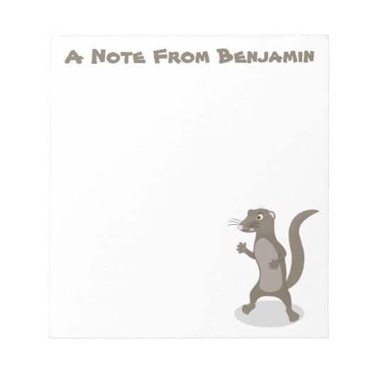 Bloc-note Illustration de mignonne mangouste (Devant)