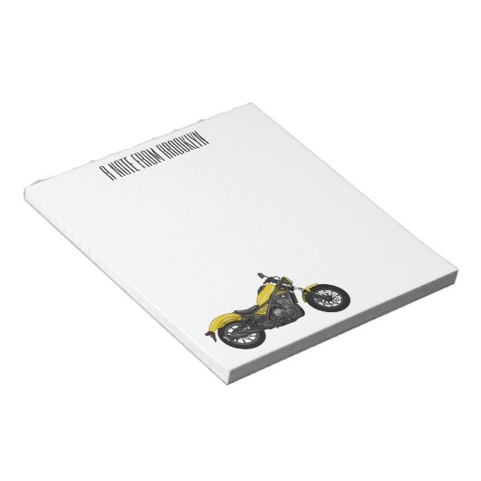 Bloc-note Illustration de moto Cruiser (Incliné)