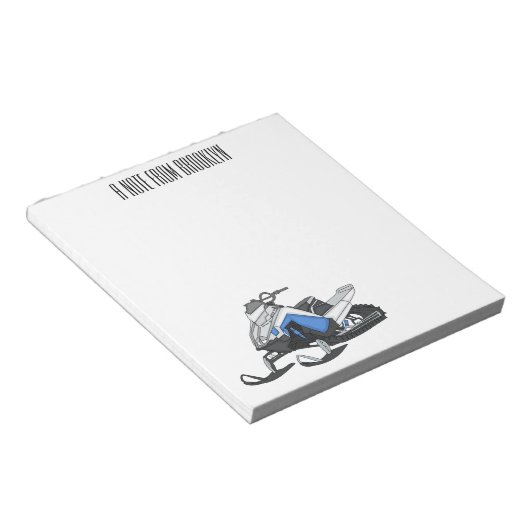 Bloc-note Illustration de motoneige (Incliné)