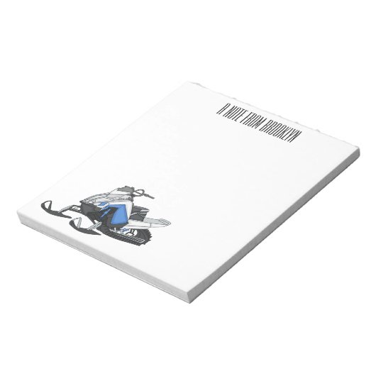 Bloc-note Illustration de motoneige (Tourné)