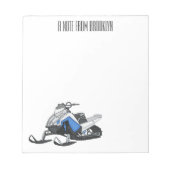 Bloc-note Illustration de motoneige (Devant)