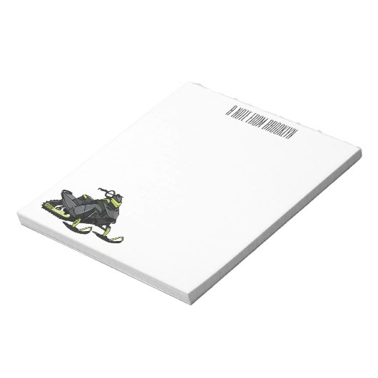 Bloc-note Illustration de motoneige (Tourné)