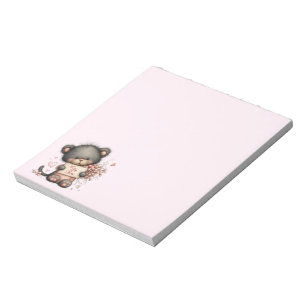 Bloc-note Illustration de nounours mignon pour la Saint-Vale